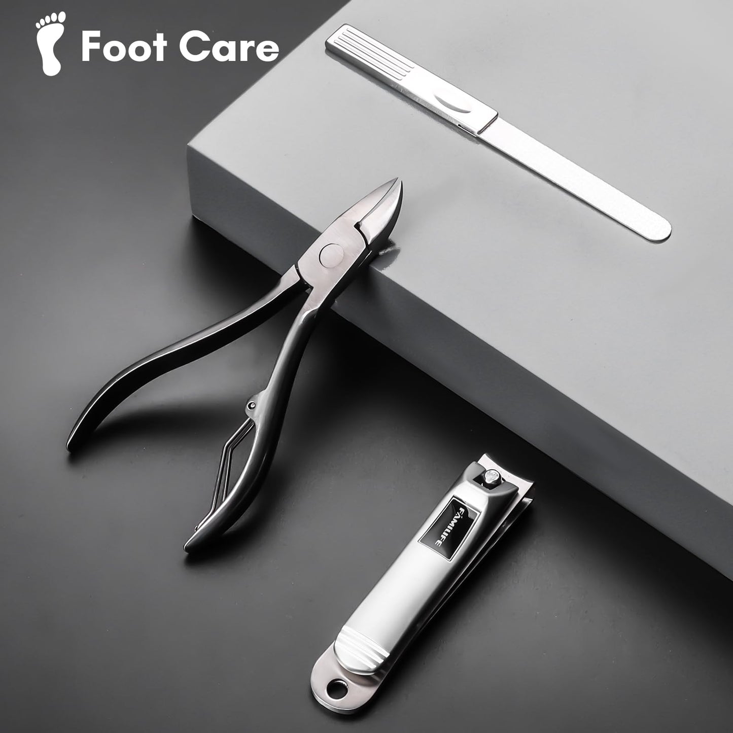 FAMILIFE Manicure Set, Nail Clippers Set Professional Manicure Kit 11 in 1 Stainless Steel Pedicure Tools Nail Kit Mens Grooming Kit with Portable Leather Travel Case Dark Violet Birthday Gifts
