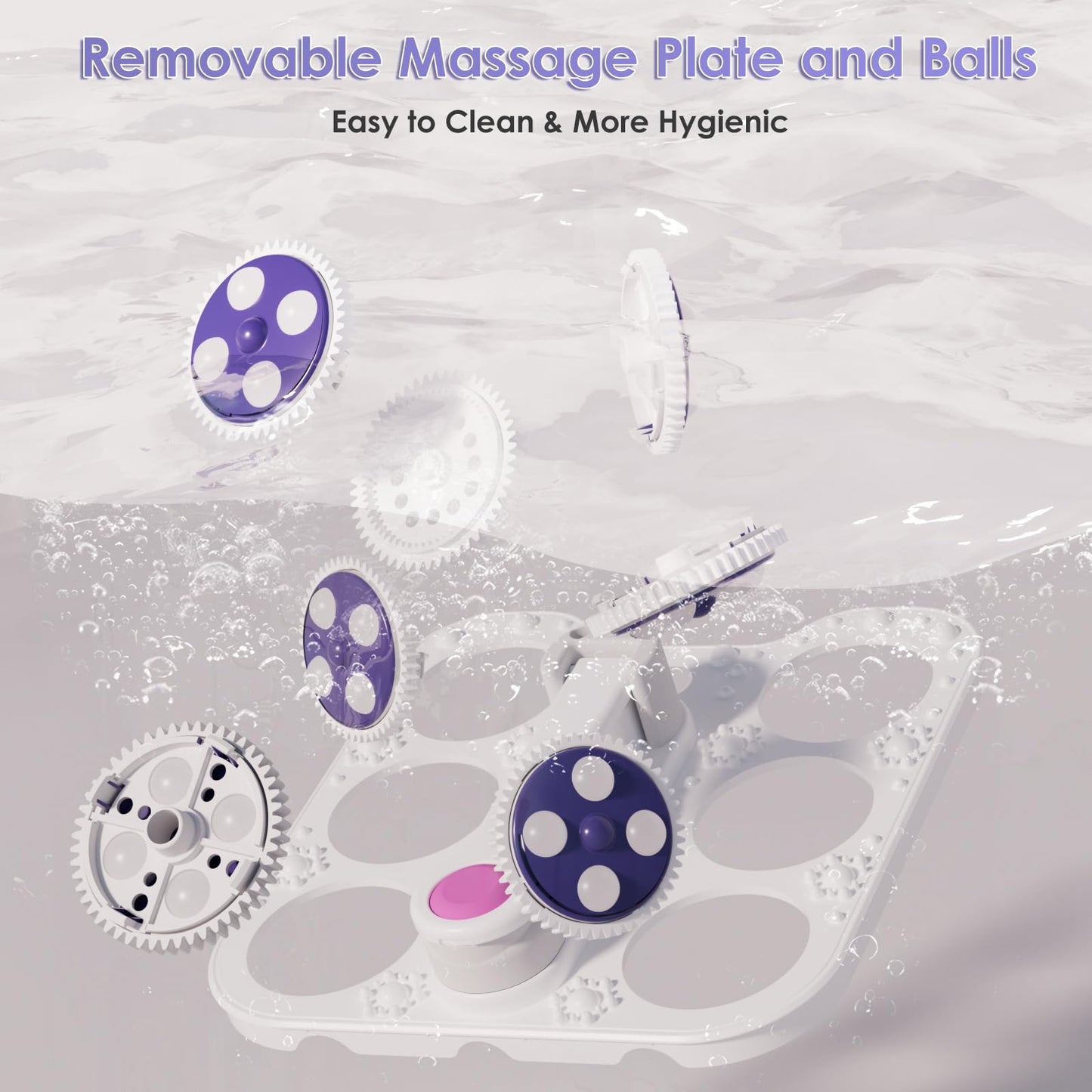 Collapsible Foot Spa Electric Rotary, Foot Bath with Heat, Bubble,Temp Control, and 24 Motorized Shiatsu Massage Balls, Pedicure Foot Spa Tub for Stress Relief (Black)