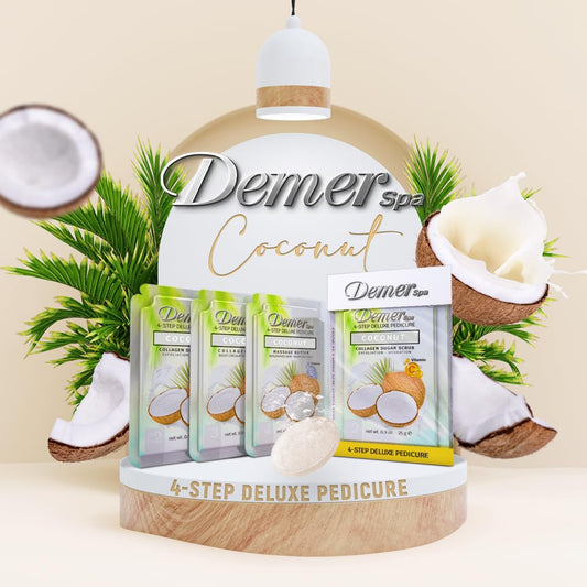 Demer Bomb Spa Deluxe Pedicure 4in1 Kit - Coconut, Clear